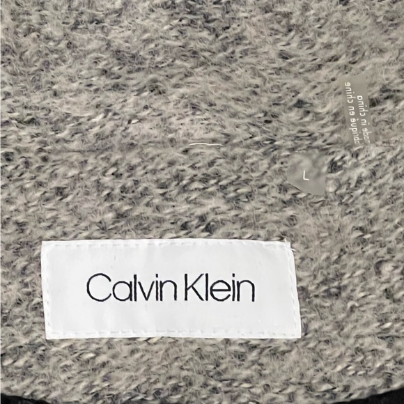 Calvin Klein Women’s Gray Wool Blend Asymmetrical Walker Coat - Picture 9 of 15